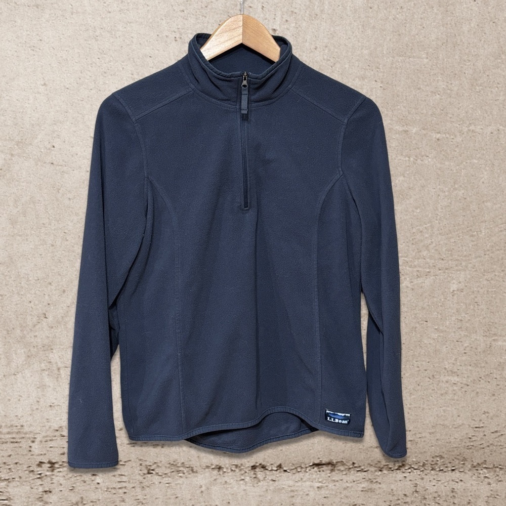 L.L. Bean Navy Blue Quarter-Zip Pullover